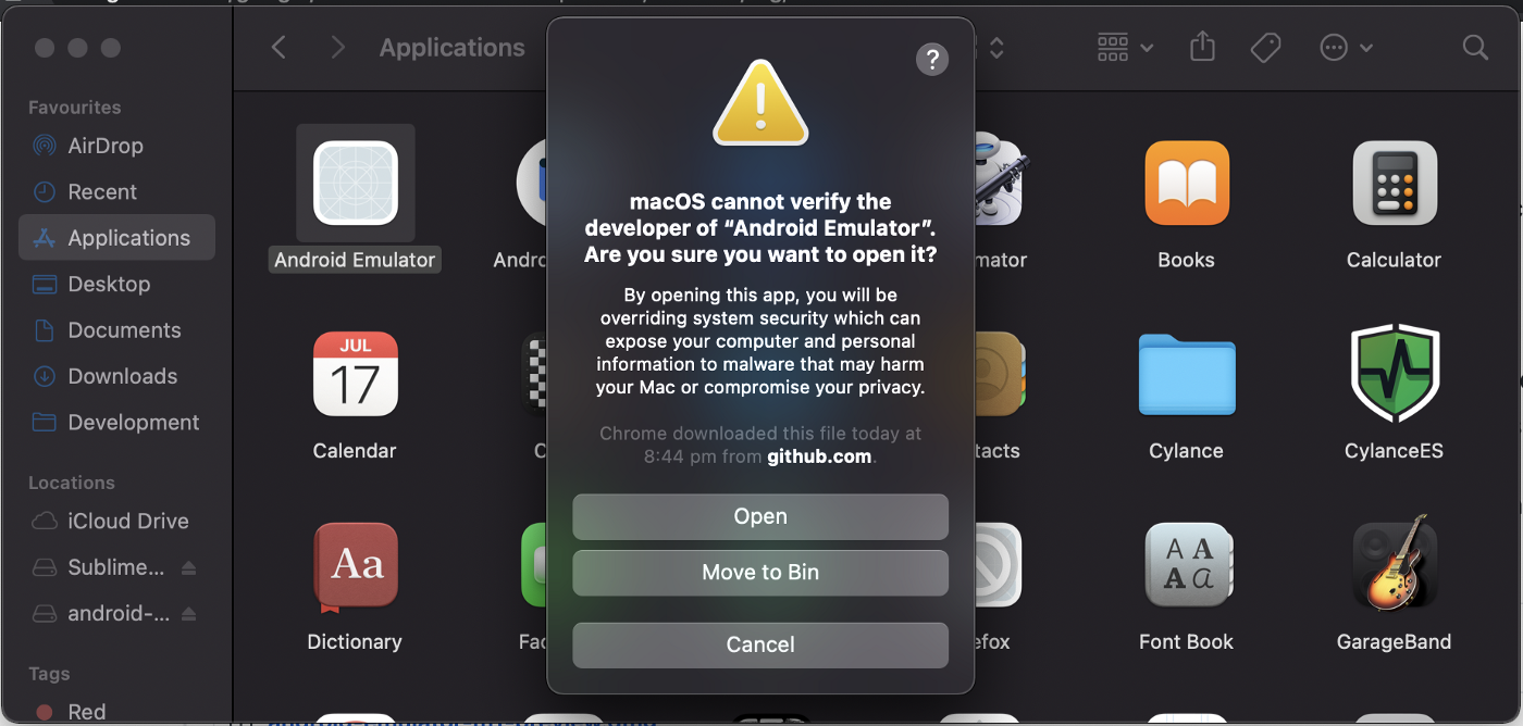 run android emulator on mac